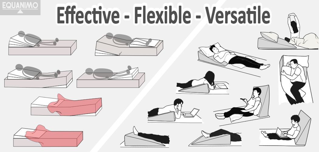 EZsleep Bed Wedge Pillow: Effective, Adjustable, Flexible, and Versatile