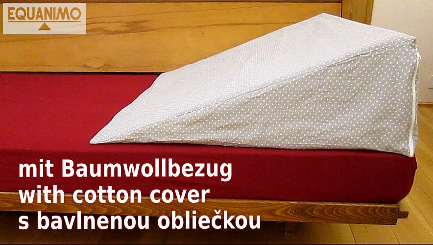 EZsleep Wedge Pillow 10x3 in a cotton cover