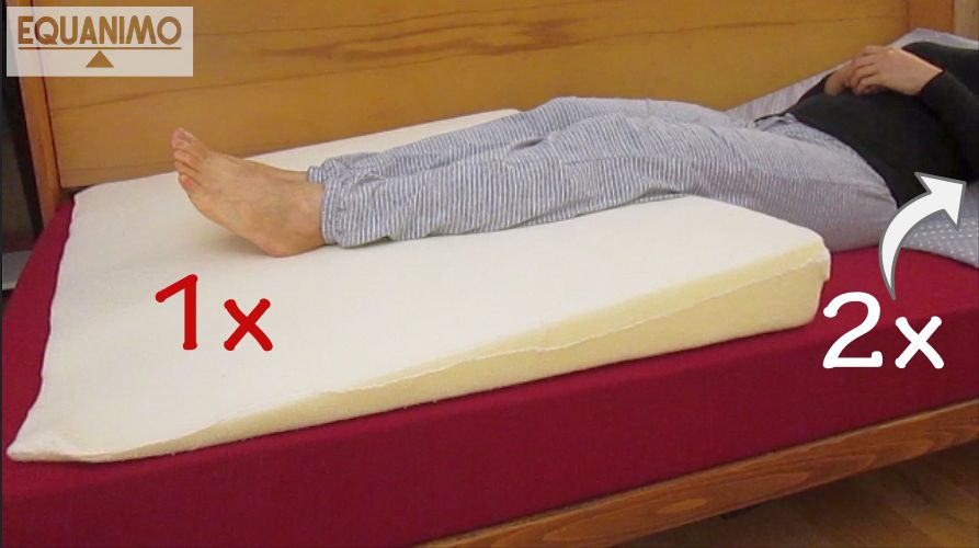 EZsleep Keilkissen 10x3: Flexibel - auch für die Beine