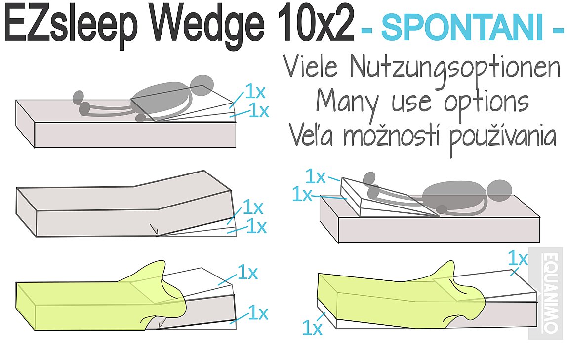 EZsleep Wedge 10x2 - SPONTANI (many ways to use it)