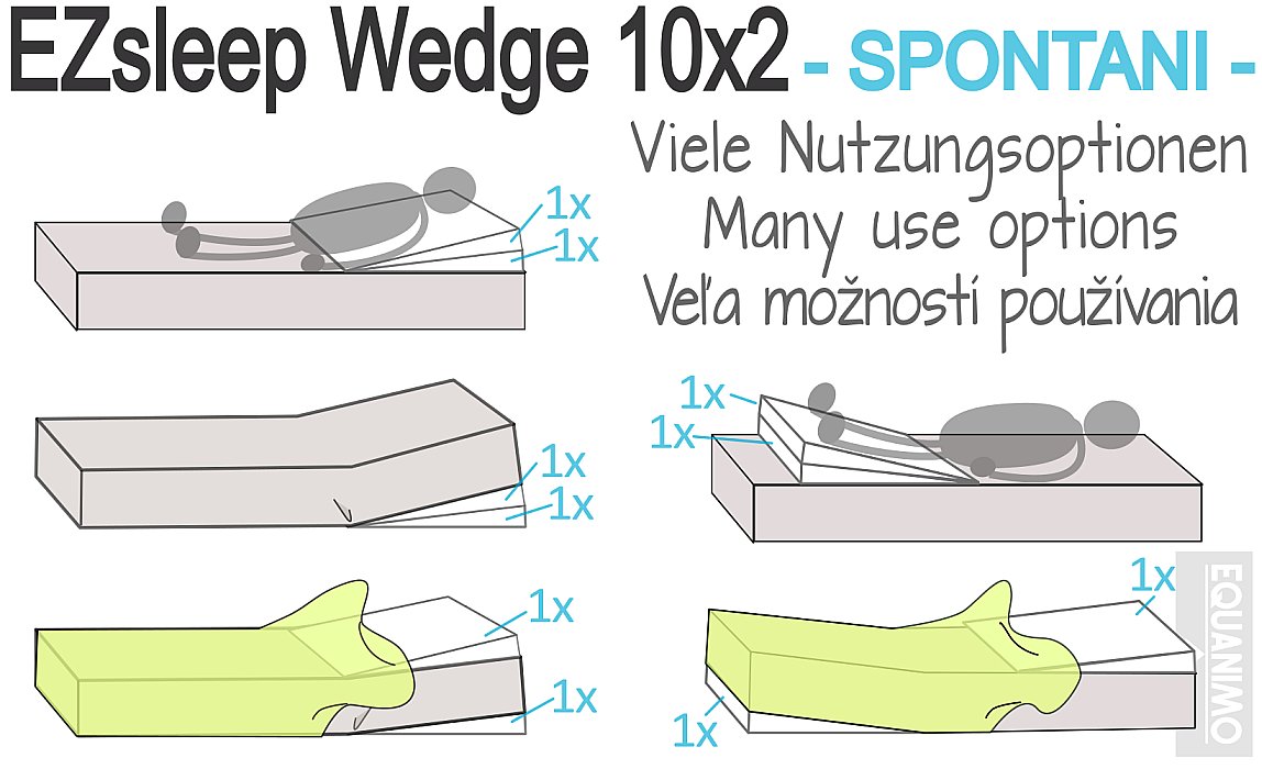 EZsleep Bettkeil 10x2 - SPONTANI (viele Nutzungsoptionen)