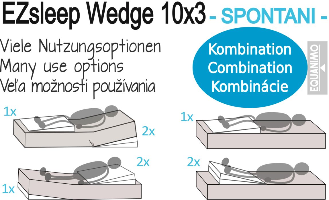 EZsleep Bettkeil 10x3 SPONTANI - viele Nutzungoptionen