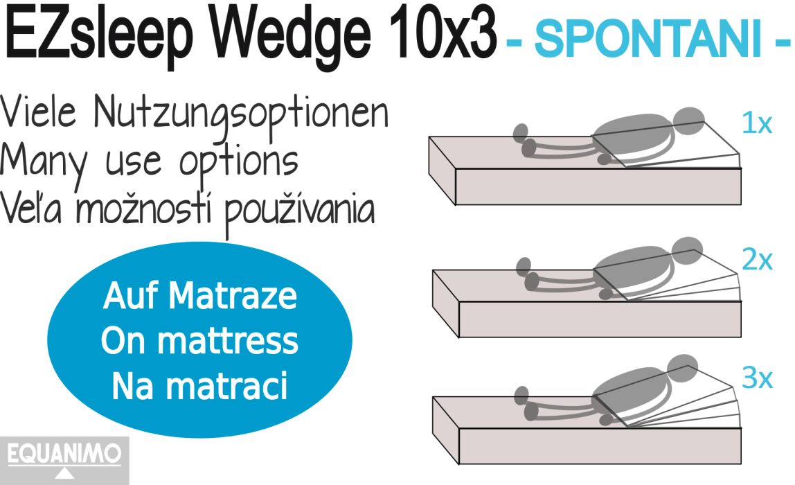 EZsleep Wedge Pillow 10x3 - SPONTANI (used on mattress)