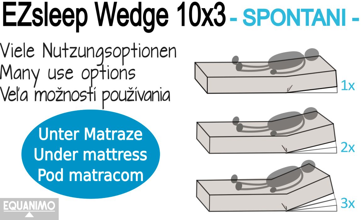 EZsleep Wedge Pillow 10x3 - SPONTANI (used under the mattress)