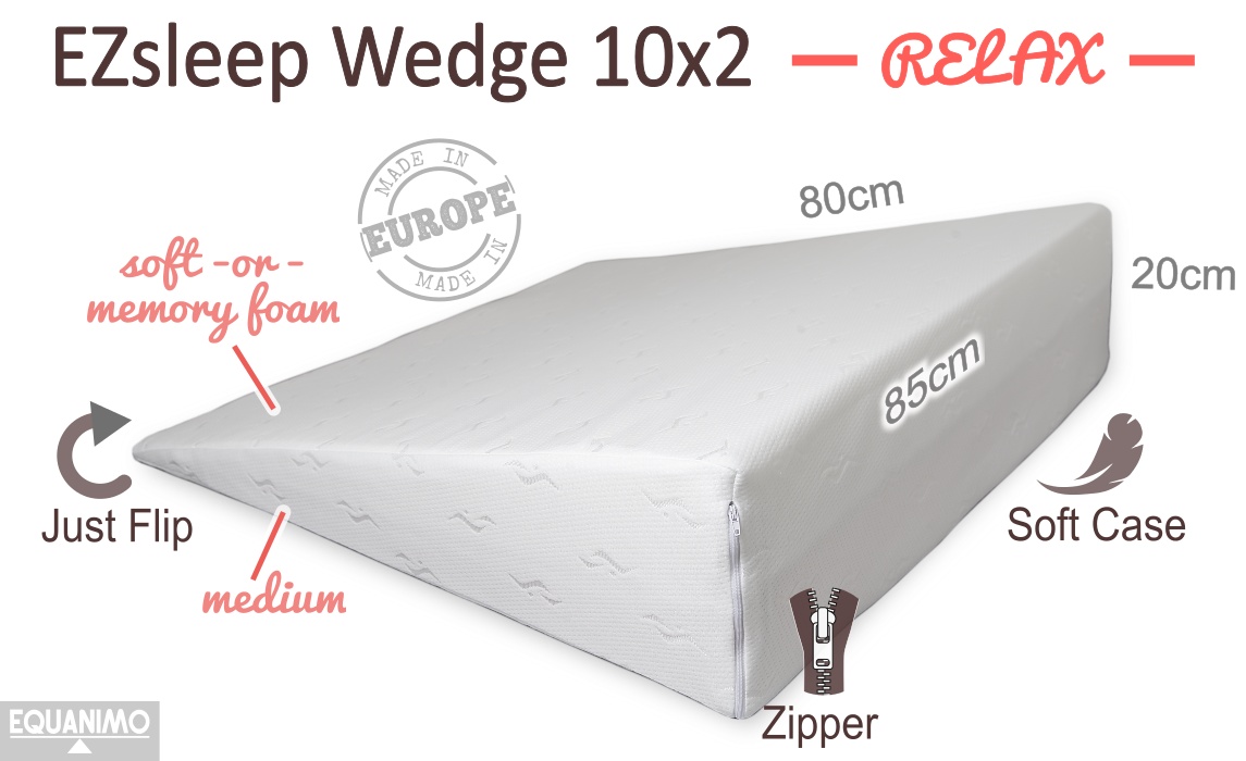 EZsleep Wedge Pillow 10x2 - RELAX: simple, comfortable, and effective