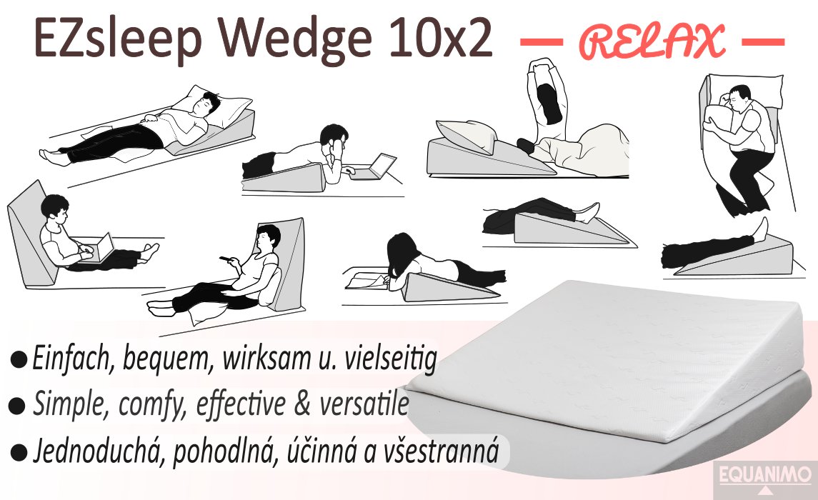 EZsleep Bettkeil 10x2 - RELAX: Einfach, bequem, wirksam und vielseitig