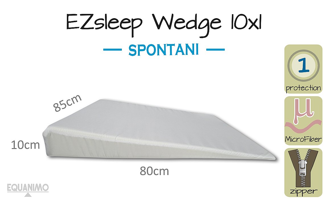 EZsleep Wedge Pillow 10x1 - SPONTANI  (Low Elevation: Comfortable and Healthy Sleeping for Anyone)