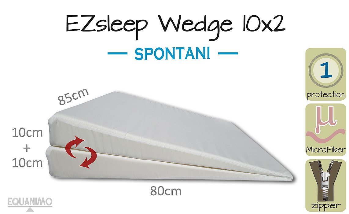 EZsleep Wedge Pillow 10x2 - SPONTANI: big, comfortable, adjustable and effective