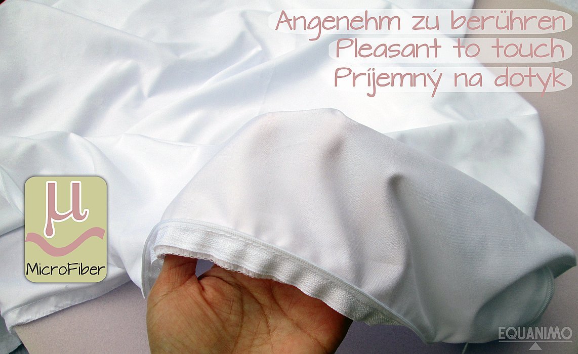 Microfiber case for EZsleep foam layer: pleasant to touch and use