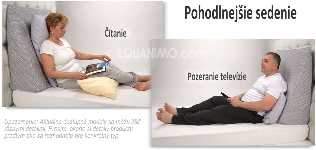 Klinová podložka EZsleep: pohodlné sedenie v posteli