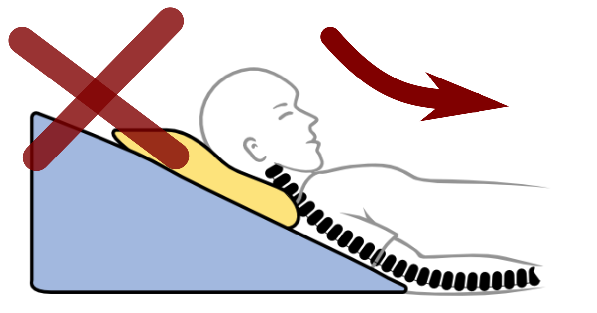 How to stop myself from sliding down from my wedge pillow?